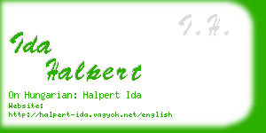 ida halpert business card